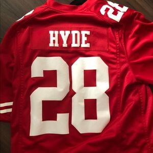 Carlos Hyde Red 49ers Limited Home Jersey